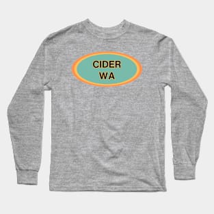 Cider Washington! Gold, Orange, and Light Pine Green Logo Design Long Sleeve T-Shirt